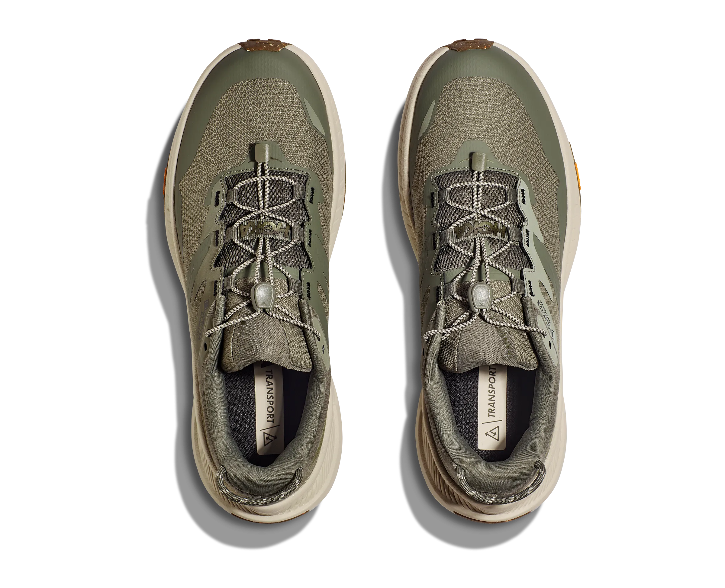 Men's Hoka Transport GTX Color: Slate / Oat Milk