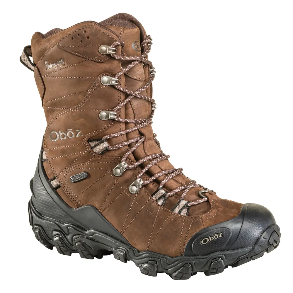 Men's Oboz Bridger 10" Insulated Waterproof Color: Bark