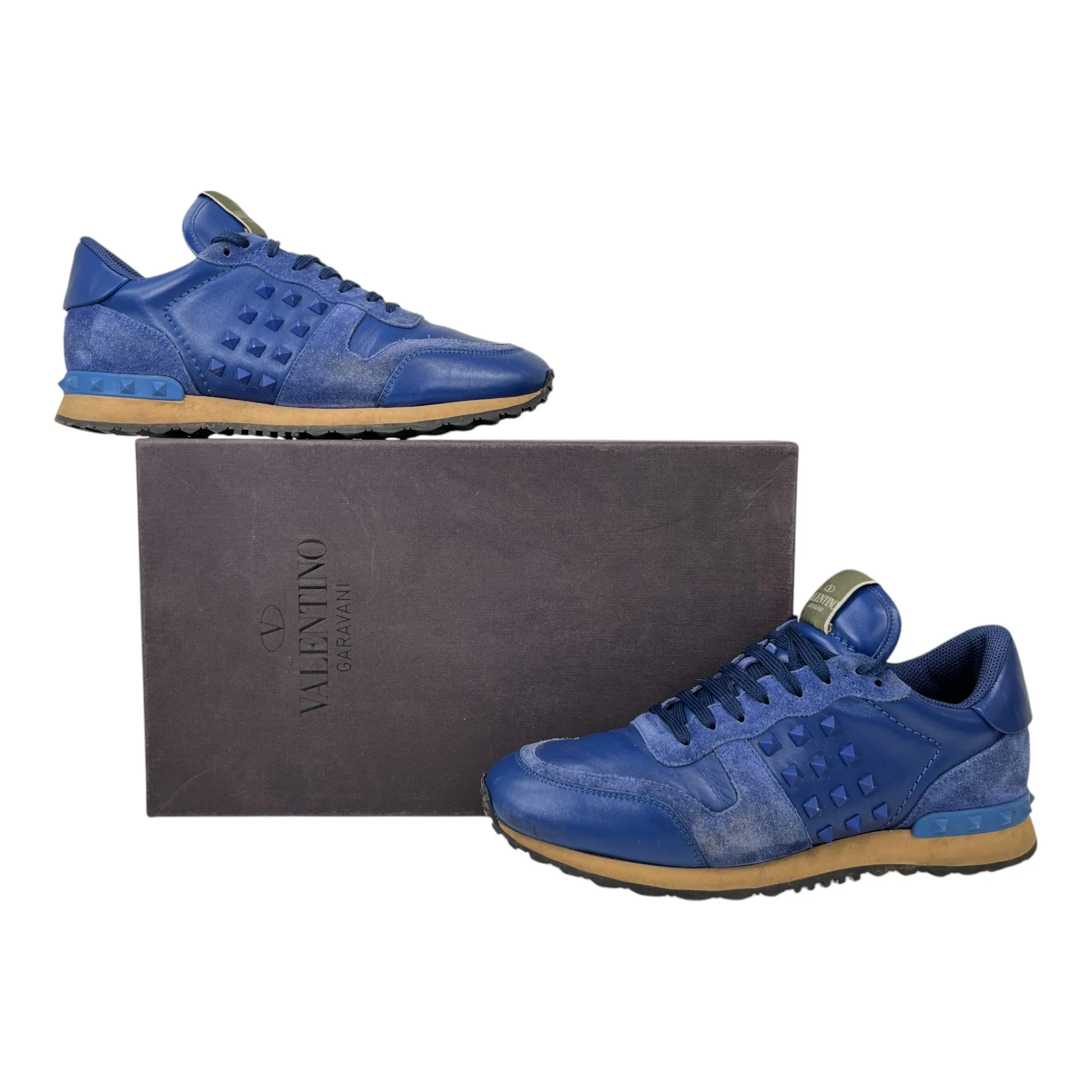 Men's Rockstud Low Trainers Blue Size EU 41 / UK 7