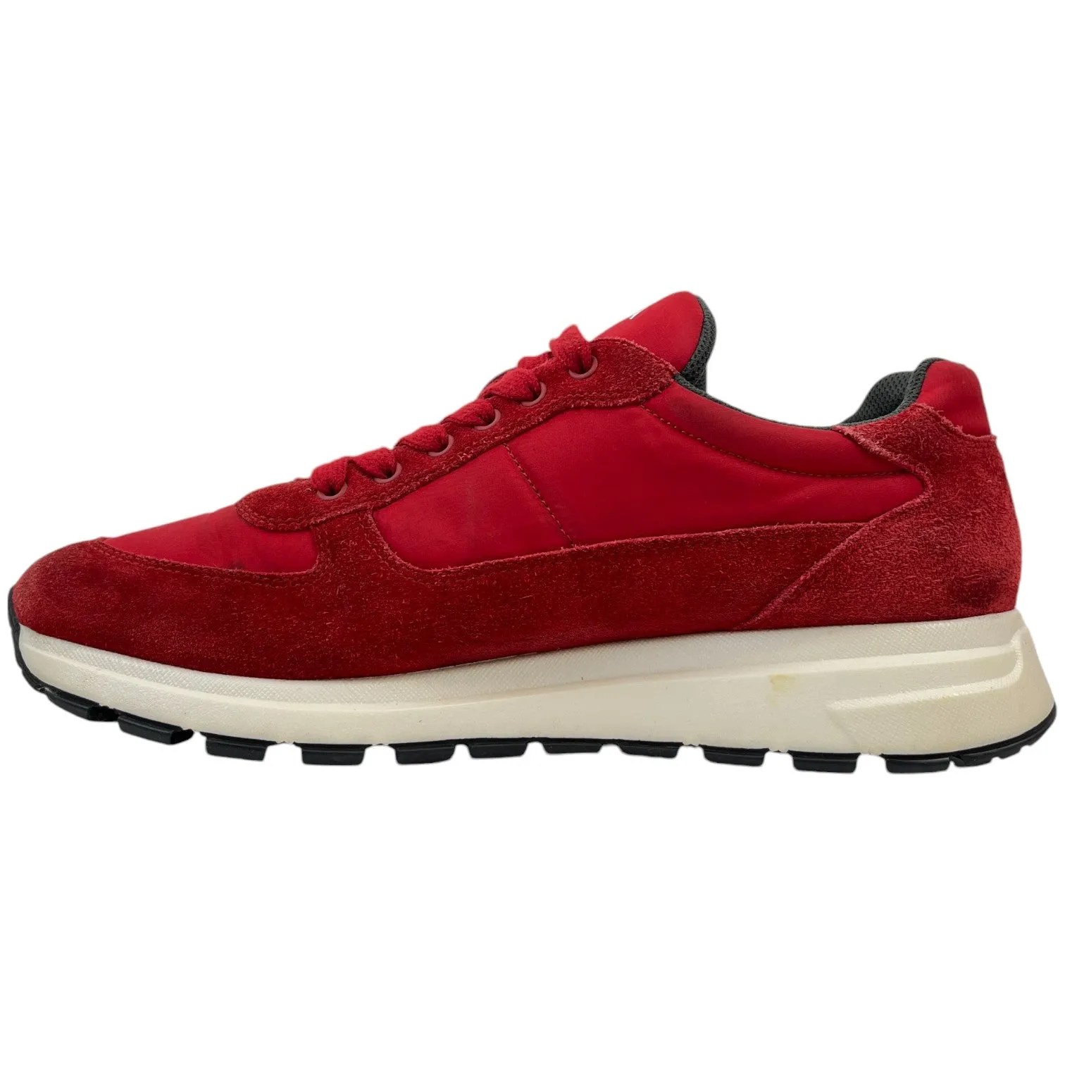 Men's Suede Logo Low Trainers Red Size EU 46 / UK 12