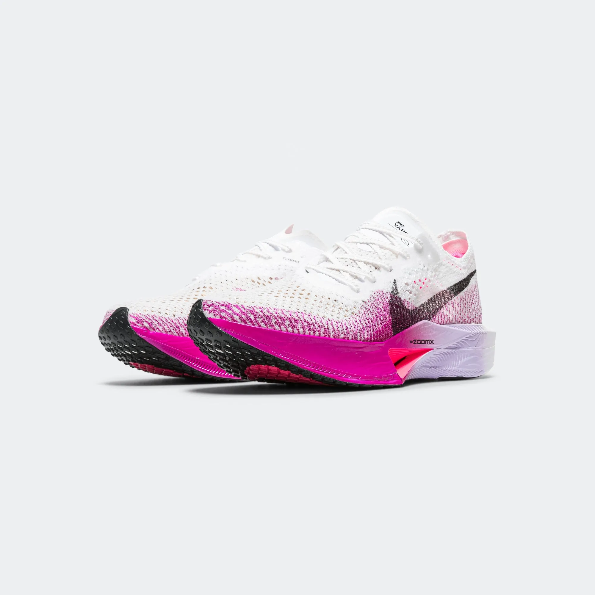 Mens ZoomX Vaporfly Next% 3 - White/Black- Vivid Purple