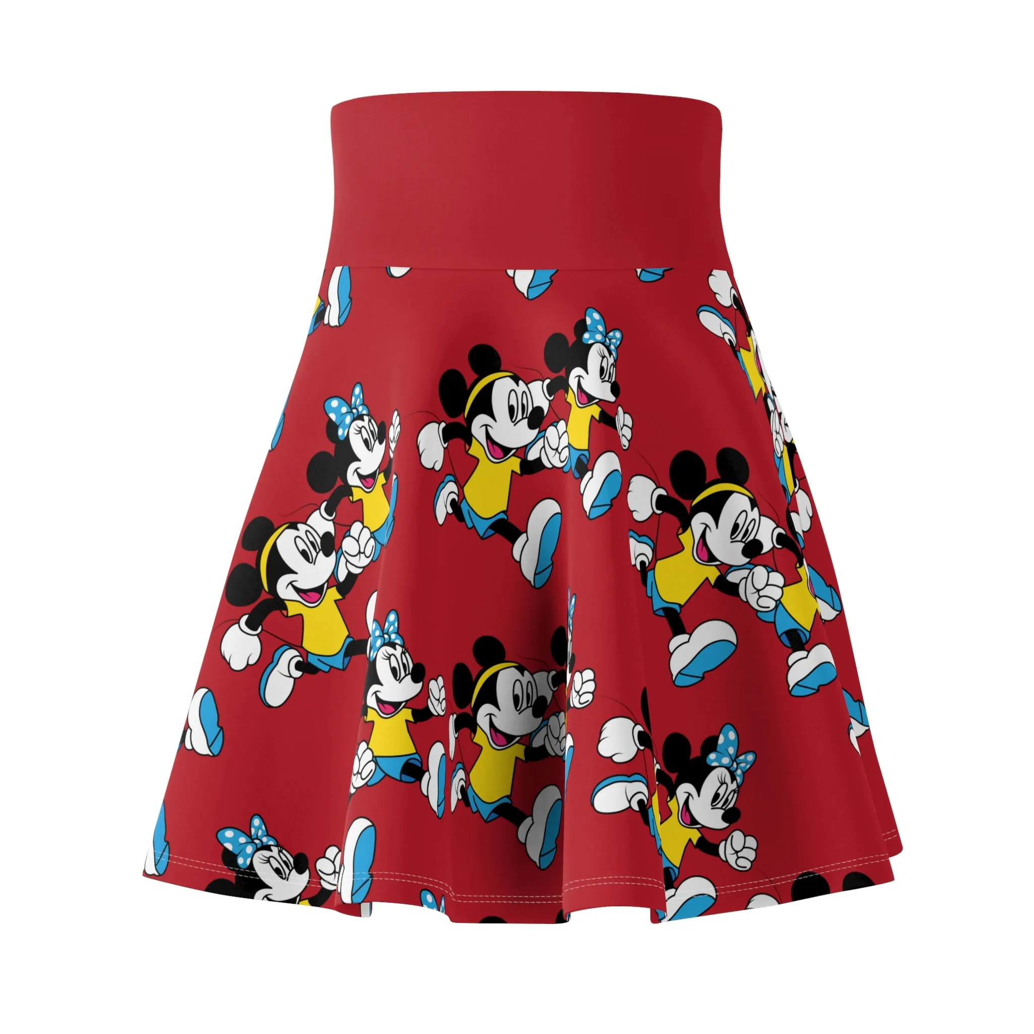 Mickey And Minnie Marathon Women's Skater Skirt