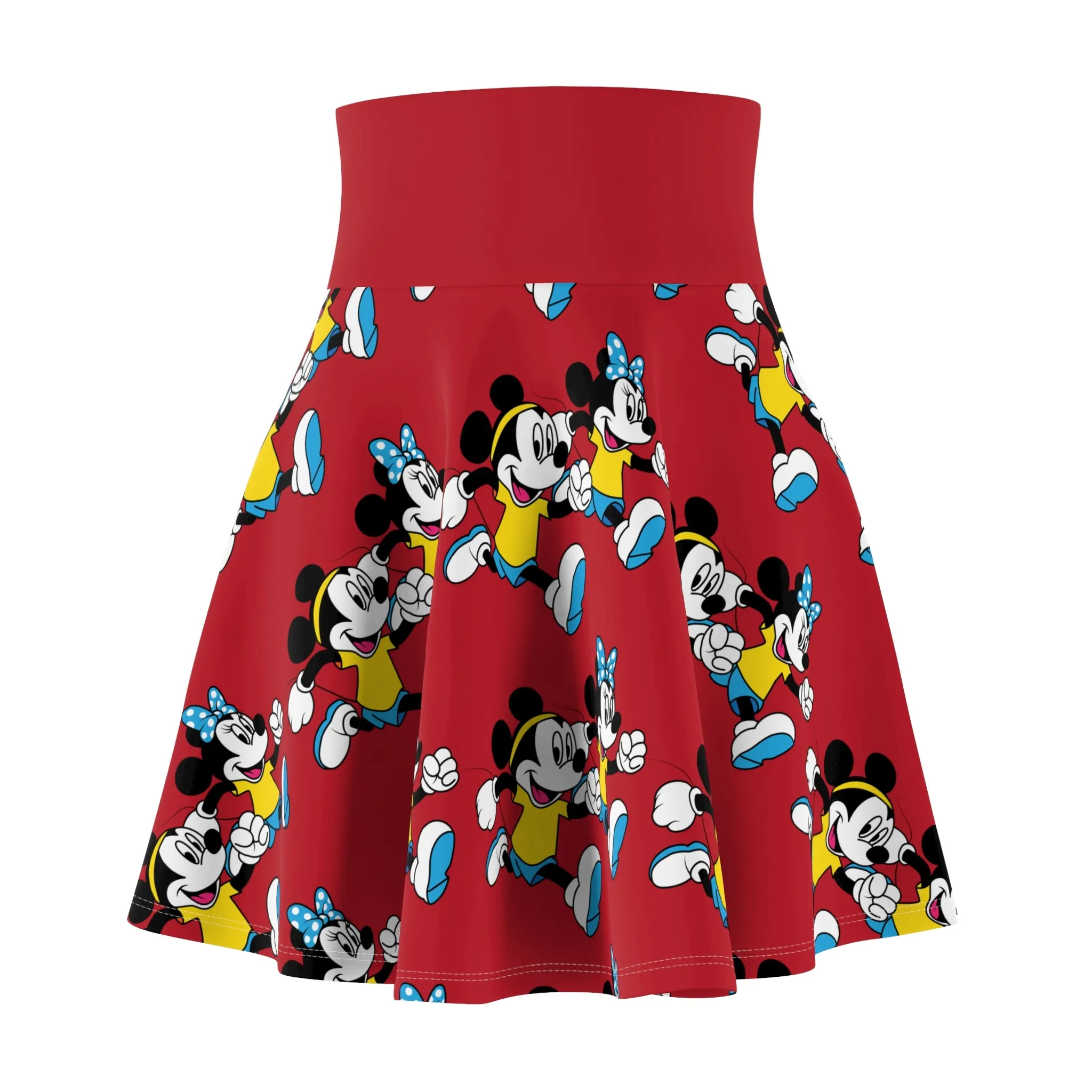 Mickey And Minnie Marathon Women's Skater Skirt