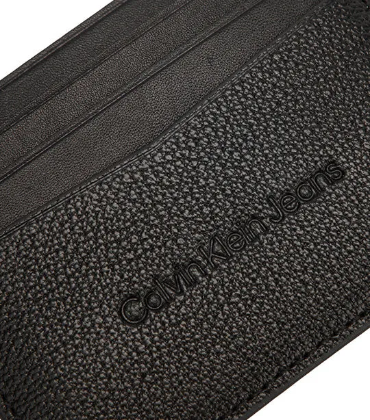 Micro Pebble Card Case Black