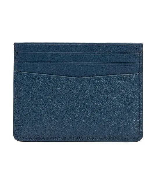 Micro Pebble Card Case Onyx Blue