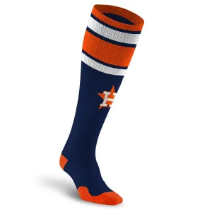 MLB Compression Socks, Houston Astros - Classic Stripe