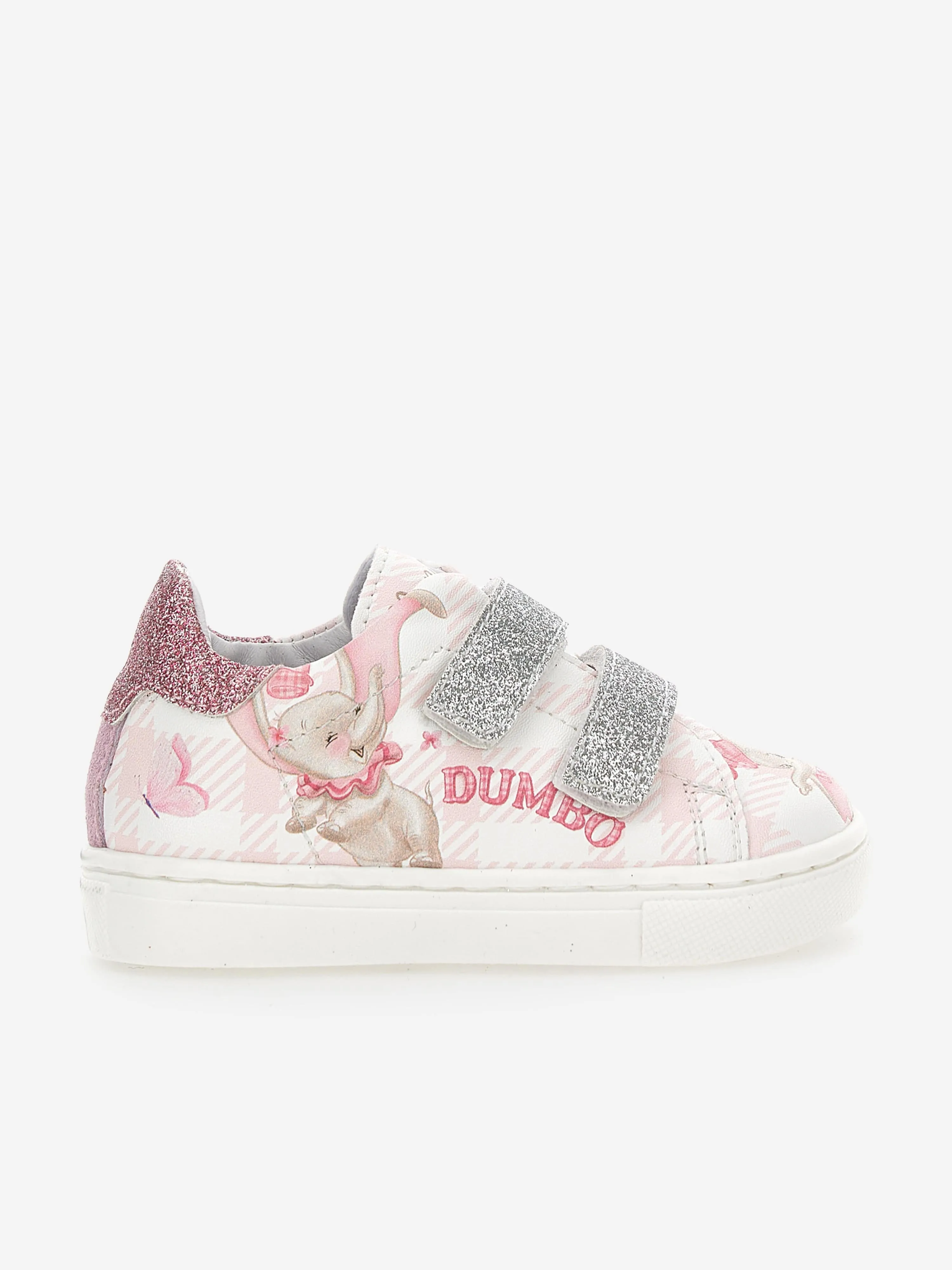 Monnalisa Girls Disney Dumbo Glitter Trainers in Pink