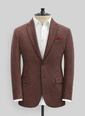 Mute Wine Herringbone Tweed Jacket