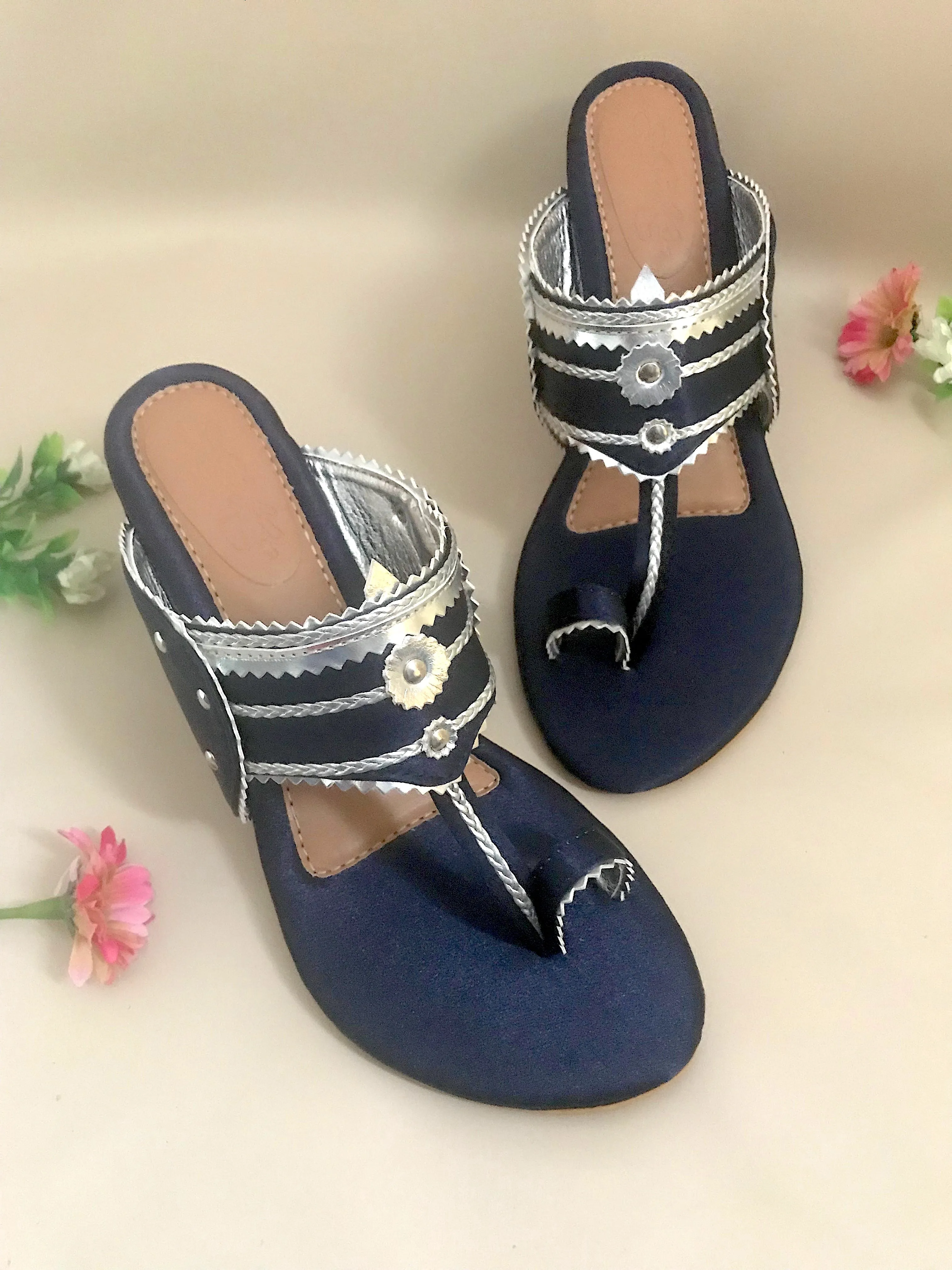 Navy Blue Kolapuri