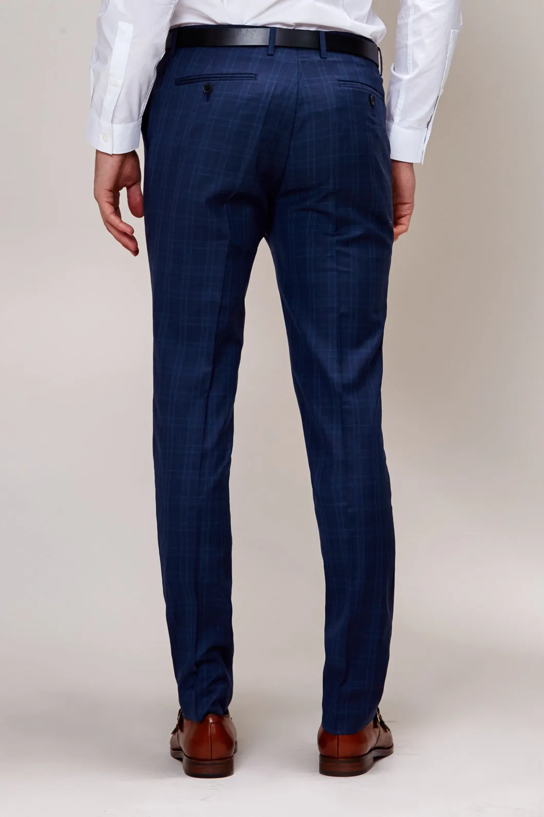 Navy Check Mod Pant