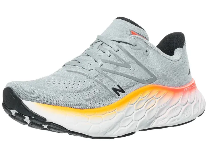 New Balance | Fresh Foam X More v4 | Men's | Aluminum Grey/Neon Dragonfly/Hot Marigold