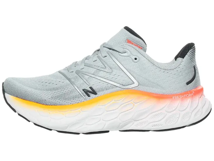 New Balance | Fresh Foam X More v4 | Men's | Aluminum Grey/Neon Dragonfly/Hot Marigold