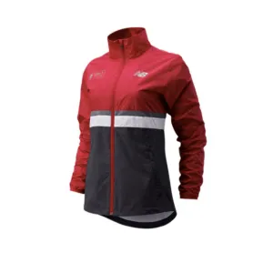 New Balance London Marathon Jacket Red Black Woman