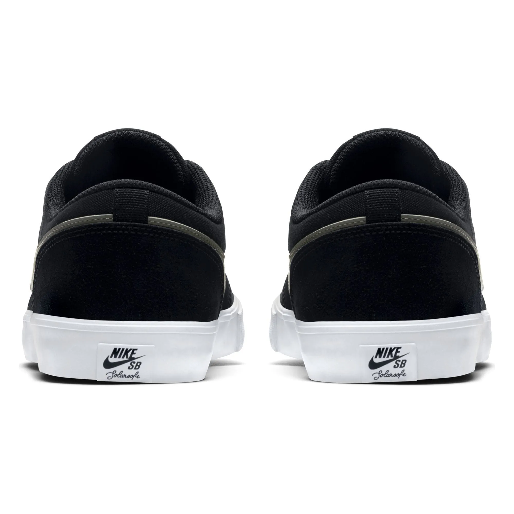 Nike SB Solarsoft Portmore II Suede Black Dark Grey White