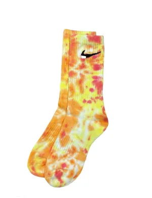 NIKE YELLOW RED OMBRE SOCKS