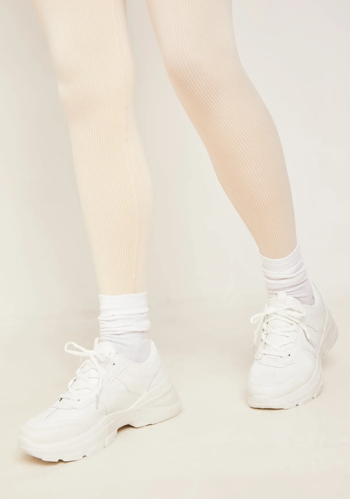 Nora White Chunky Trainers