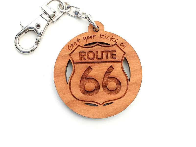 On The Corner Get Your Kicks on Route 66 Custom Key Chain