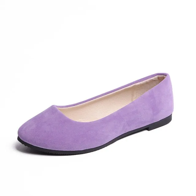 Plus Size 35-43 Women Flats Slip on Flat Shoes