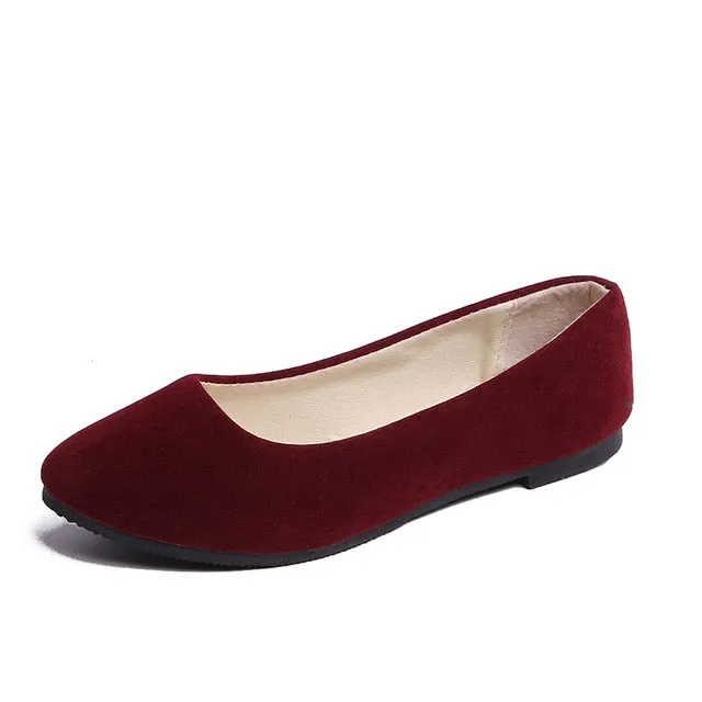 Plus Size 35-43 Women Flats Slip on Flat Shoes