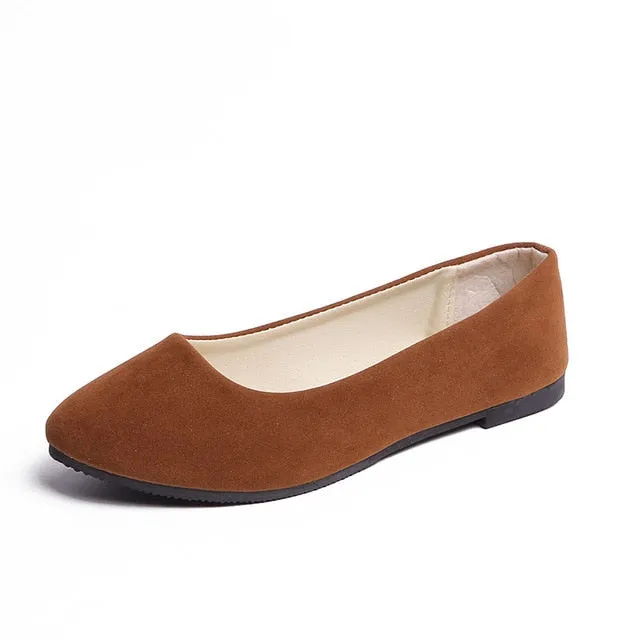 Plus Size 35-43 Women Flats Slip on Flat Shoes