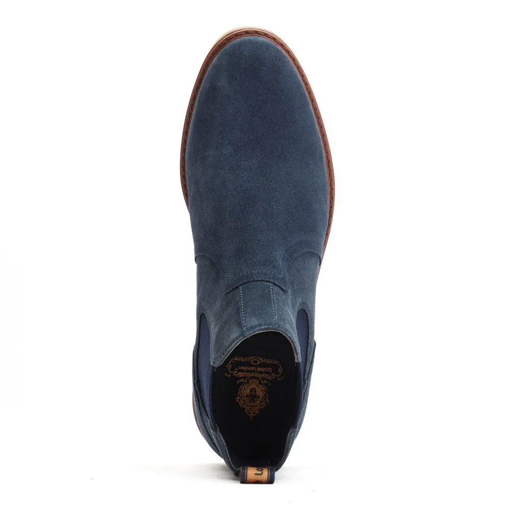 Rampton Suede Navy Chelsea Boots