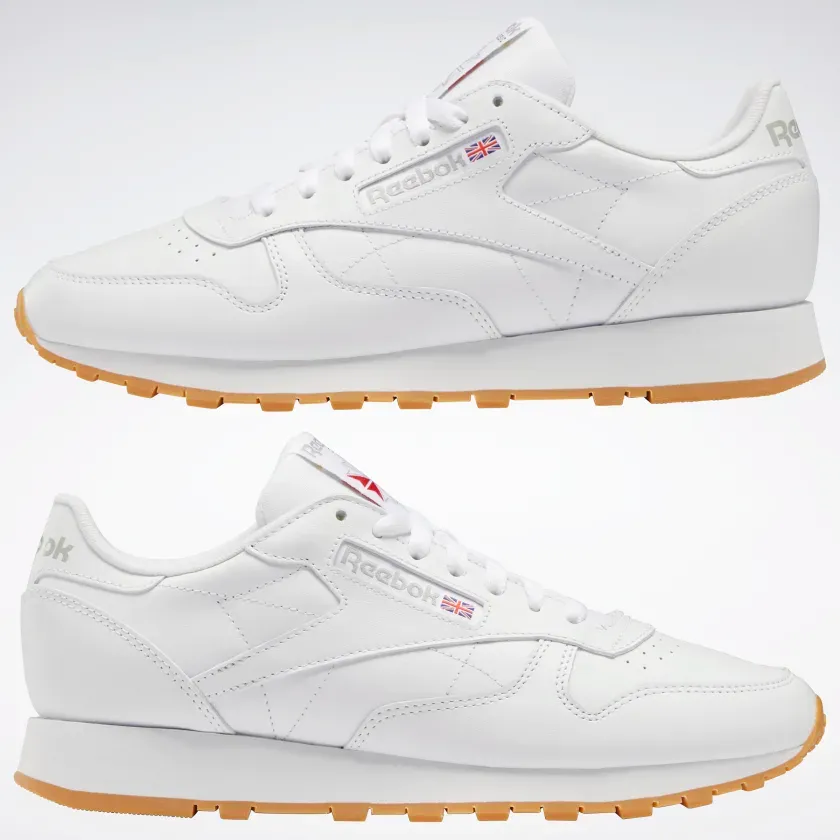 Reebok Men's Classic Leather Shoes - Ftwr White / Pure Grey 3 / Rubber Gum