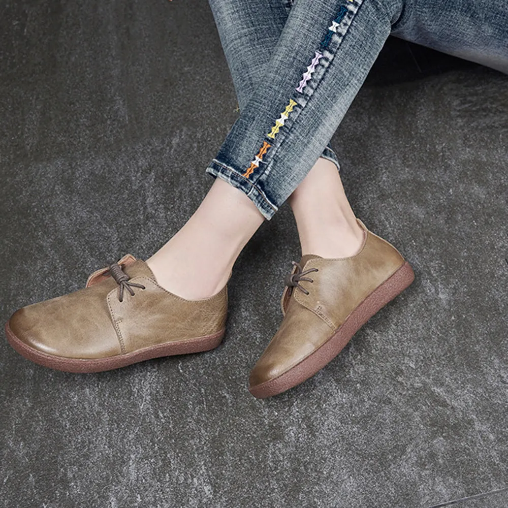 Retro Handmade Soft Leather Shoes