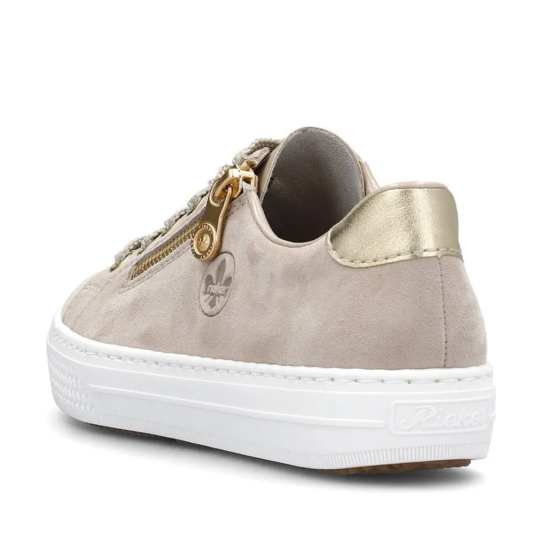 Rieker L59L1-60 Kasanga Nude Leather Trainers