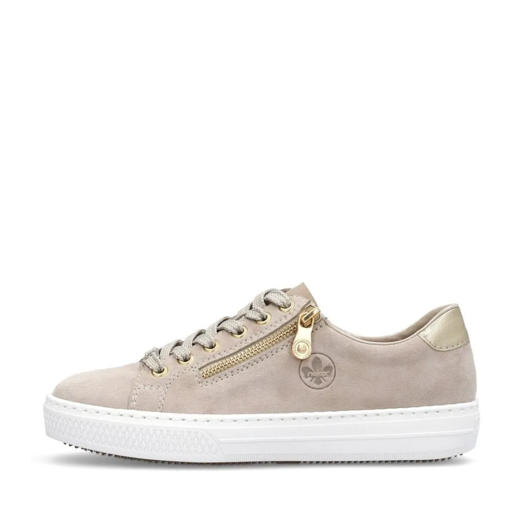 Rieker L59L1-60 Kasanga Nude Leather Trainers