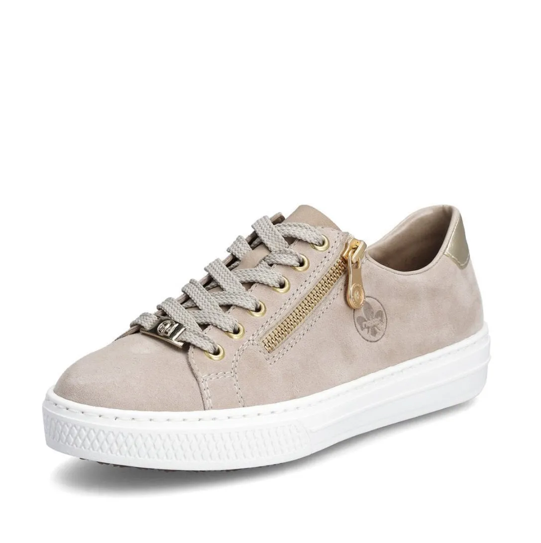 Rieker L59L1-60 Kasanga Nude Leather Trainers