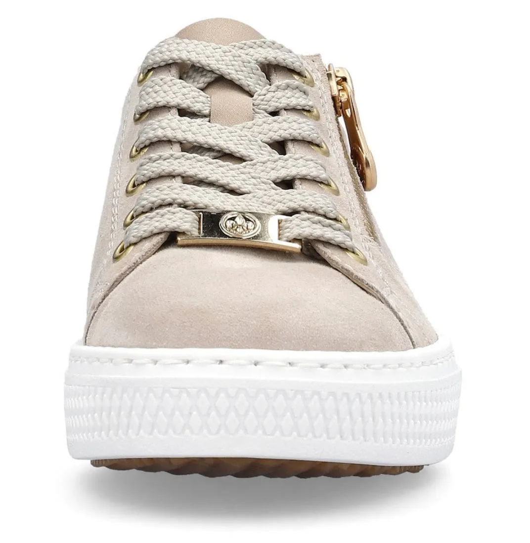 Rieker L59L1-60 Kasanga Nude Leather Trainers