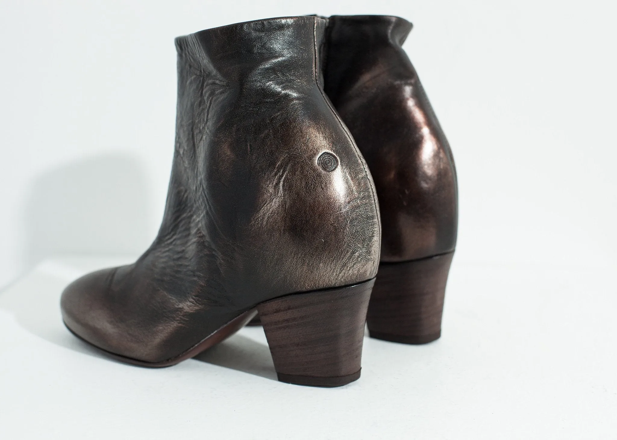 Scavata Ankle Boot in Bronze