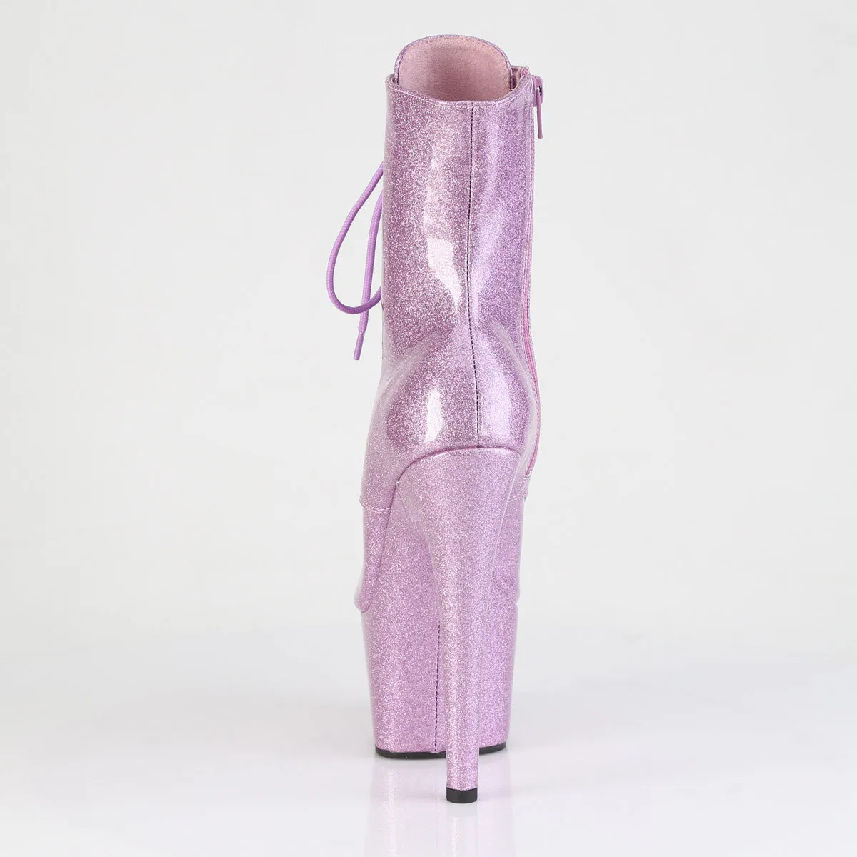 Sexy Devil Adore-1021GP Glitter Peep Toe Platform Boots Lilac