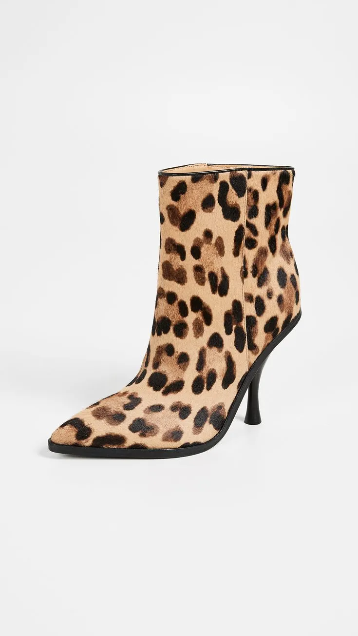 SIGERSON MORRISON - HONGY POINTED TOE LEOPARD BOOTS **FREE SHIPPING**