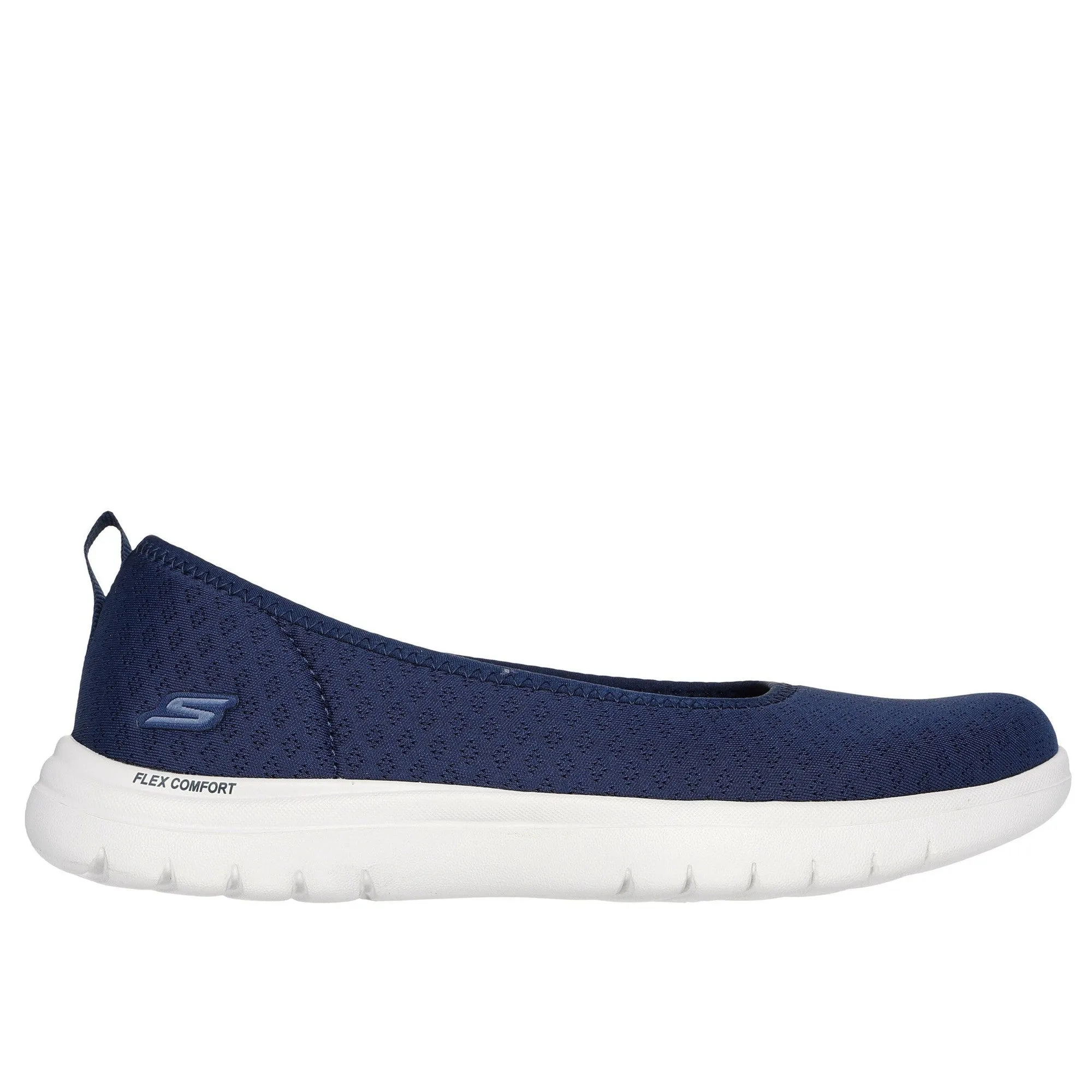 Skechers 138360 On-The-Go Flex - Siena Ladies Navy White Textile Vegan  Slip Ons