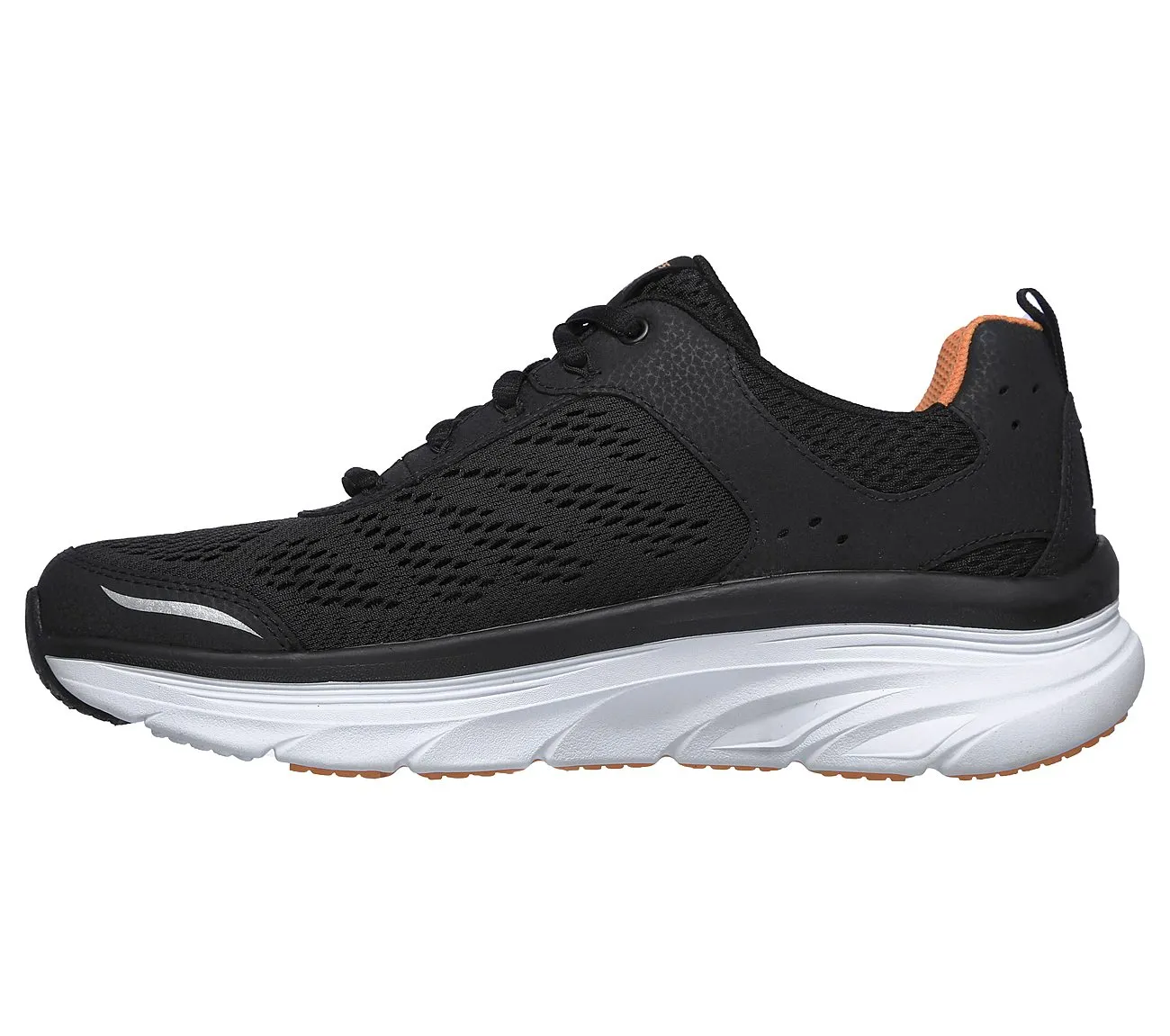 Skechers Mens D'Lux Walker Shoes - Black / Orange