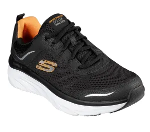 Skechers Mens D'Lux Walker Shoes - Black / Orange