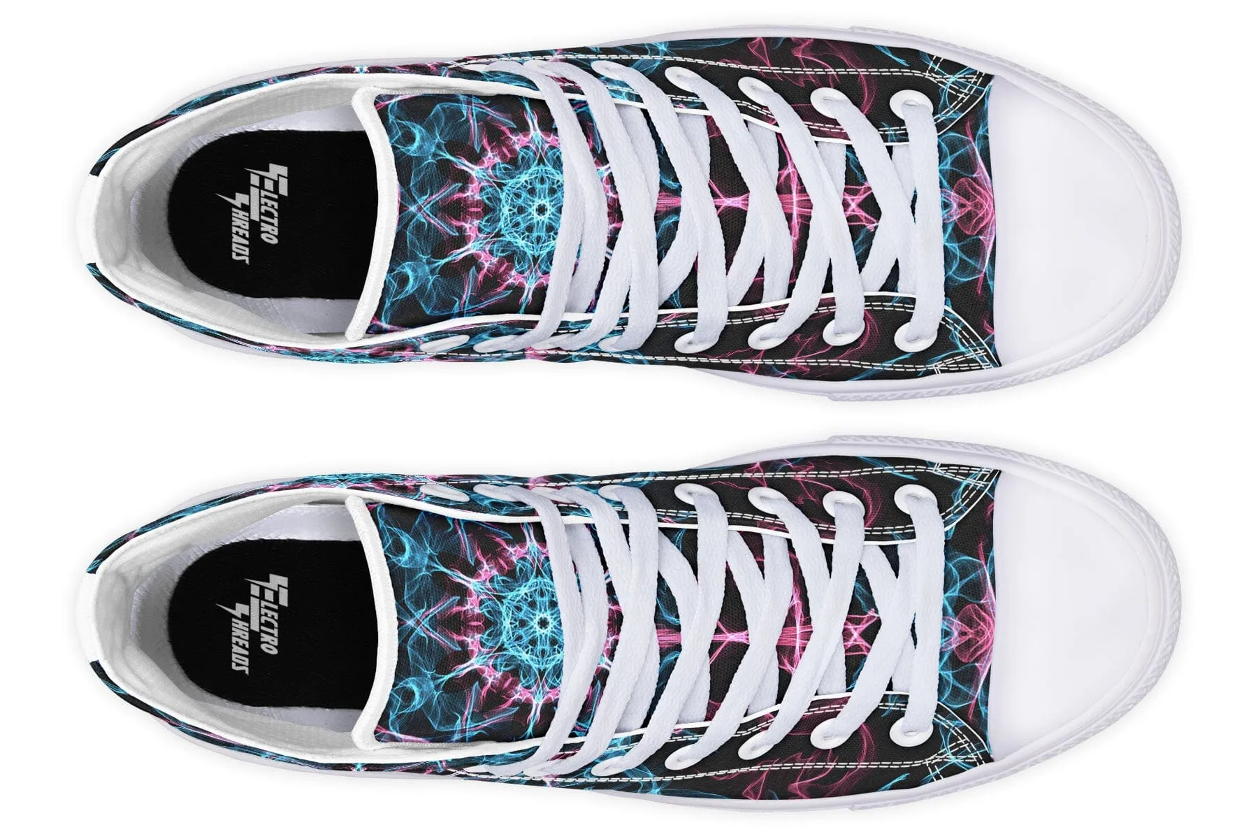 Smokey Blue Mandala High Top Shoes