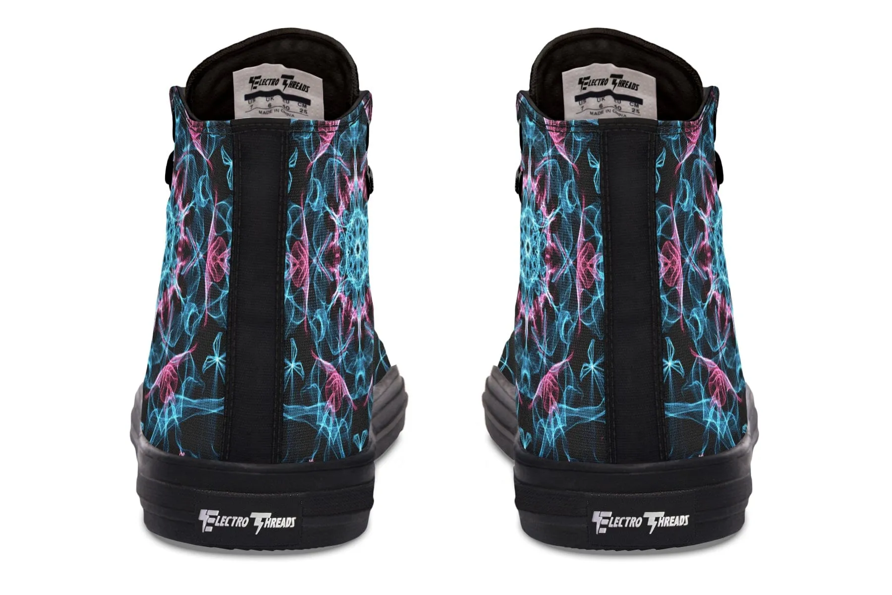 Smokey Blue Mandala High Top Shoes