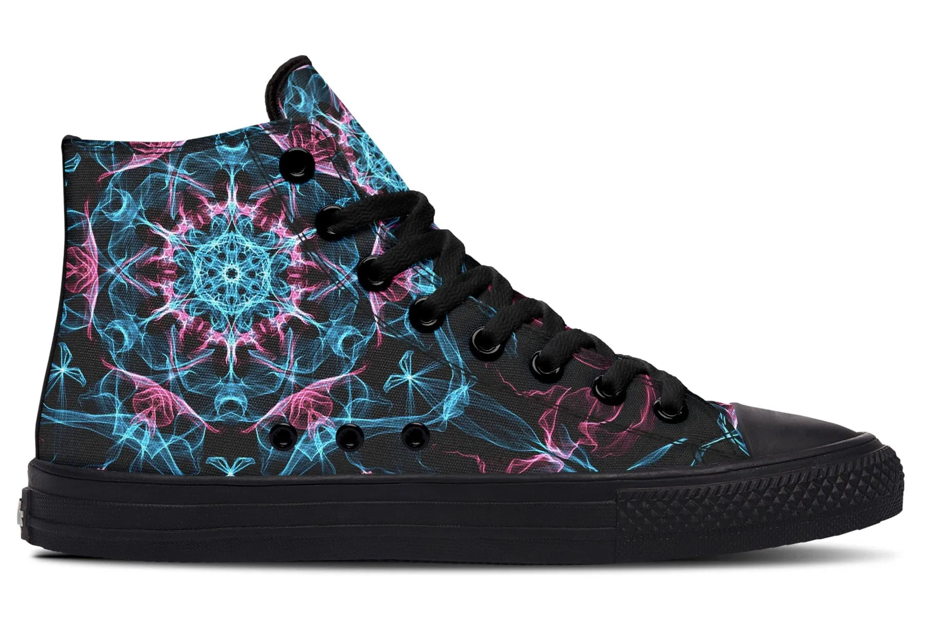 Smokey Blue Mandala High Top Shoes