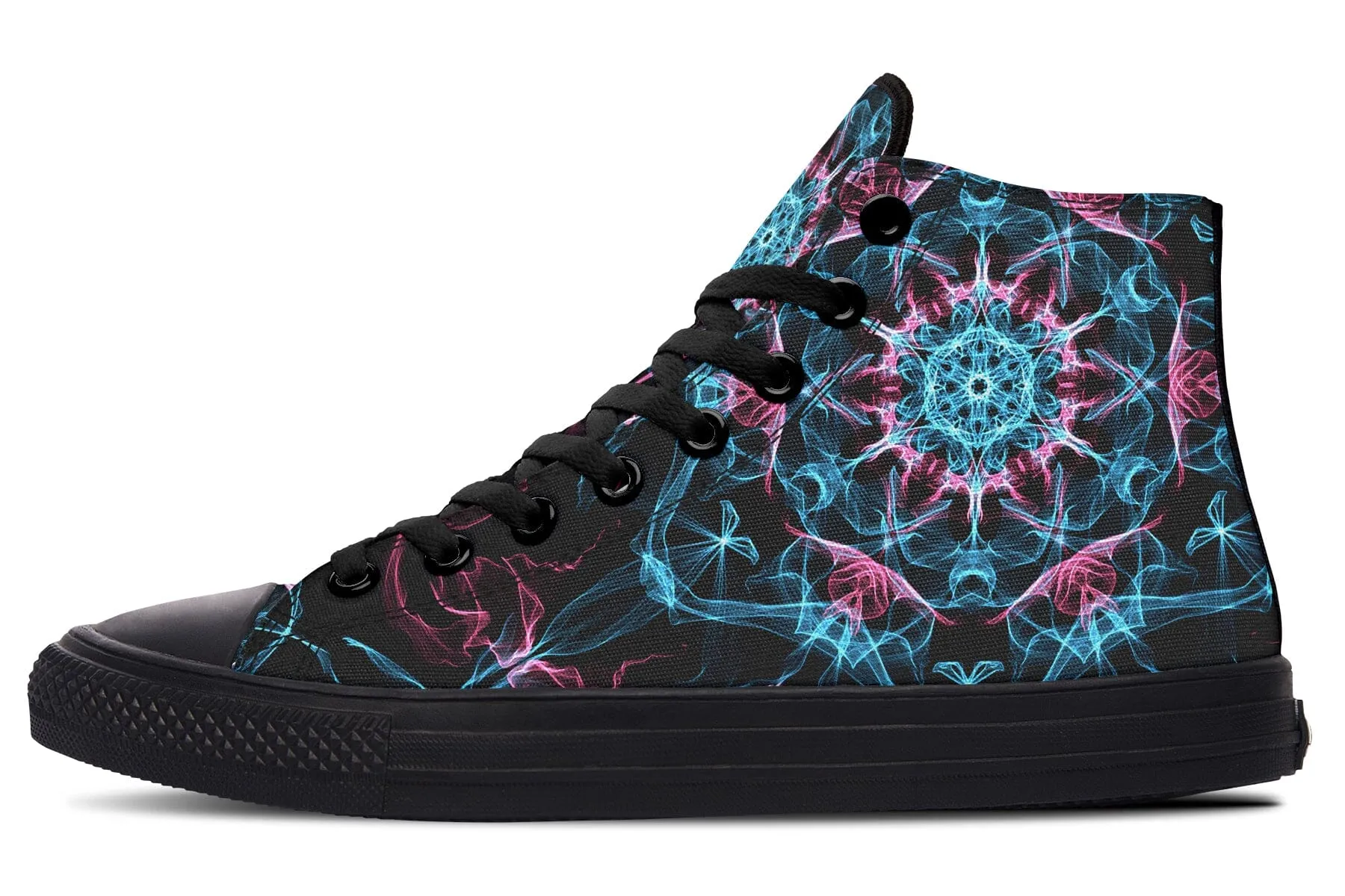 Smokey Blue Mandala High Top Shoes