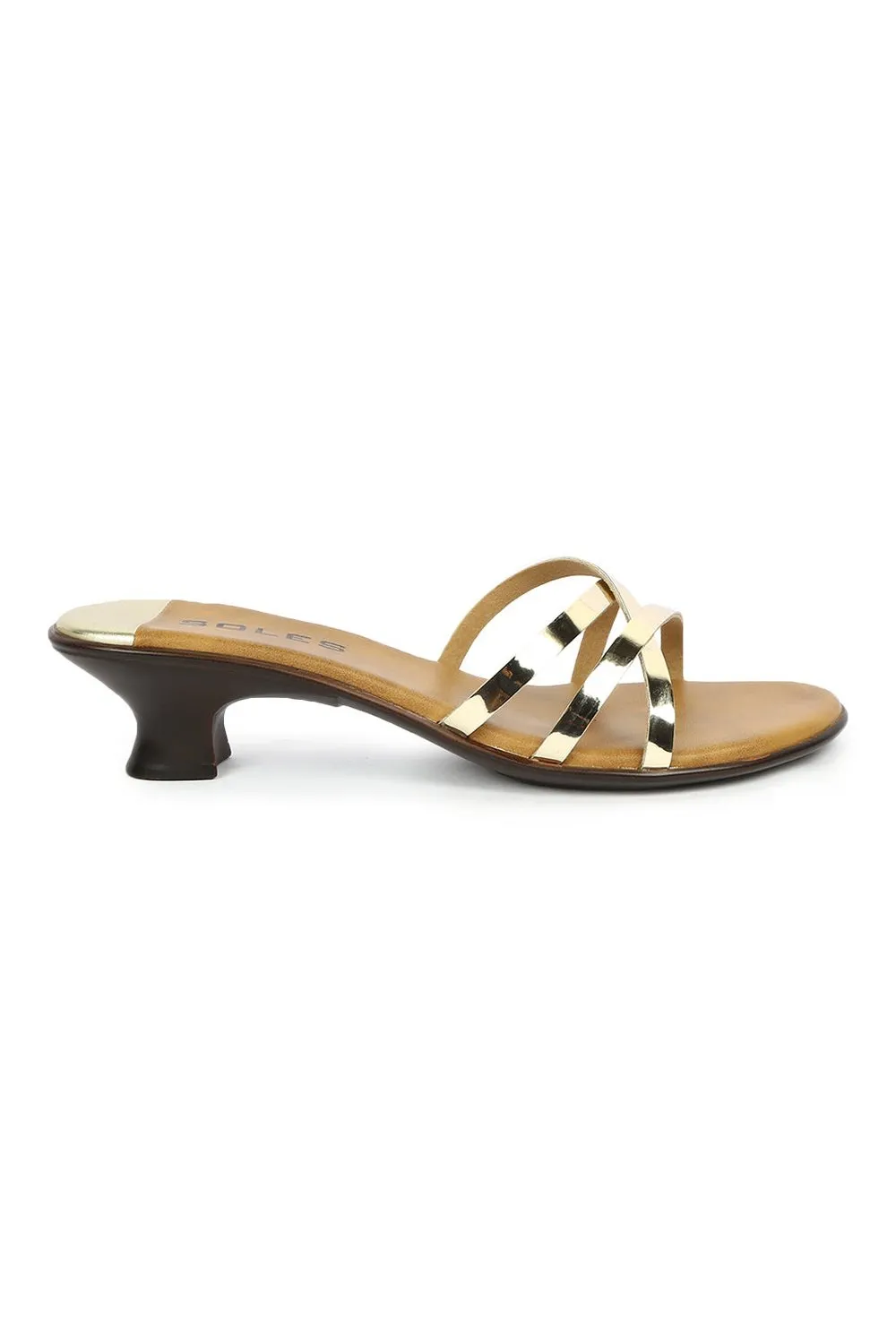 SOLES Gold Heels - Chic & Trendy Footwear