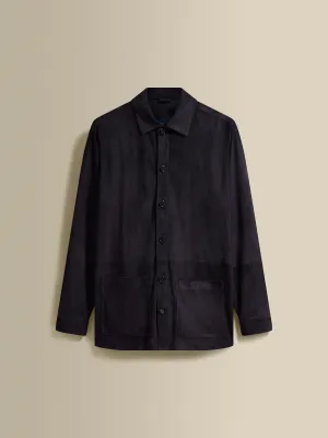 Suede Button Through Overshirt