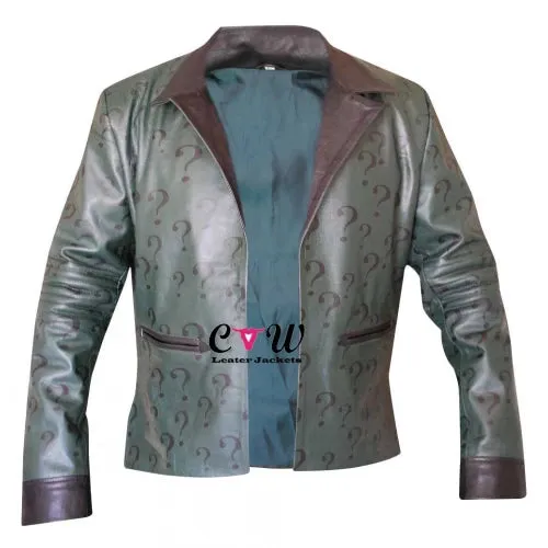 The Riddler Batman Arkham City Edward Nigma Jacket Costume