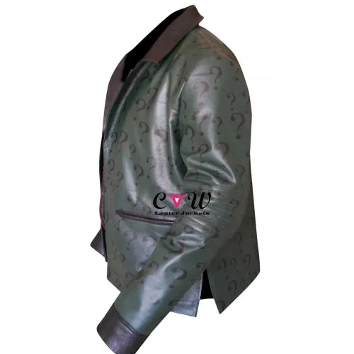 The Riddler Batman Arkham City Edward Nigma Jacket Costume