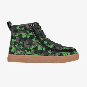 Toddler Green Dino BILLY Classic Lace High Tops Wide