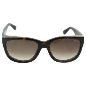 Tom Ford TF 441 52K Carson Dark Havana Plastic Rectangle Sunglasses