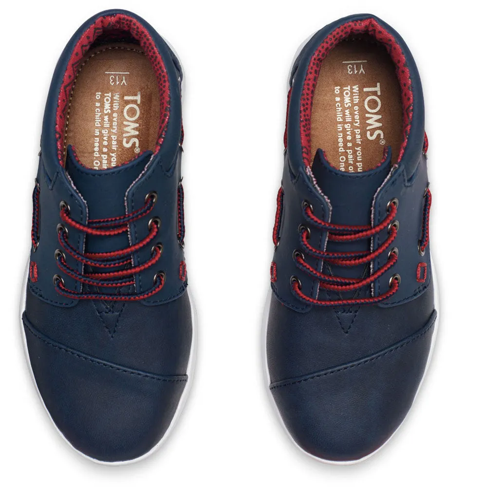 TOMS Bimini Navy & Red Ankle Boots