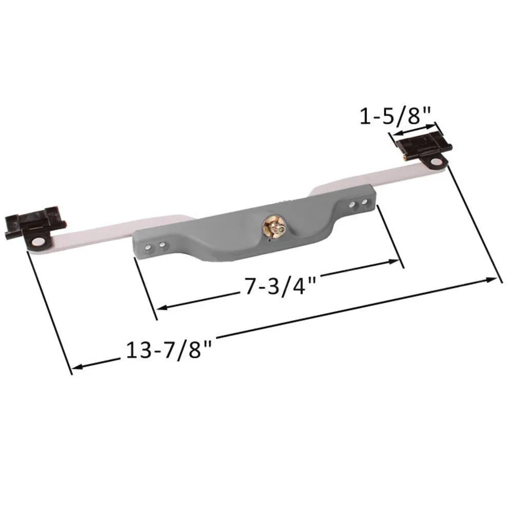 Truth Hardware Front Mount 13-1/8" Pivot Shoe Roto Awning Window Operator - Aluminum