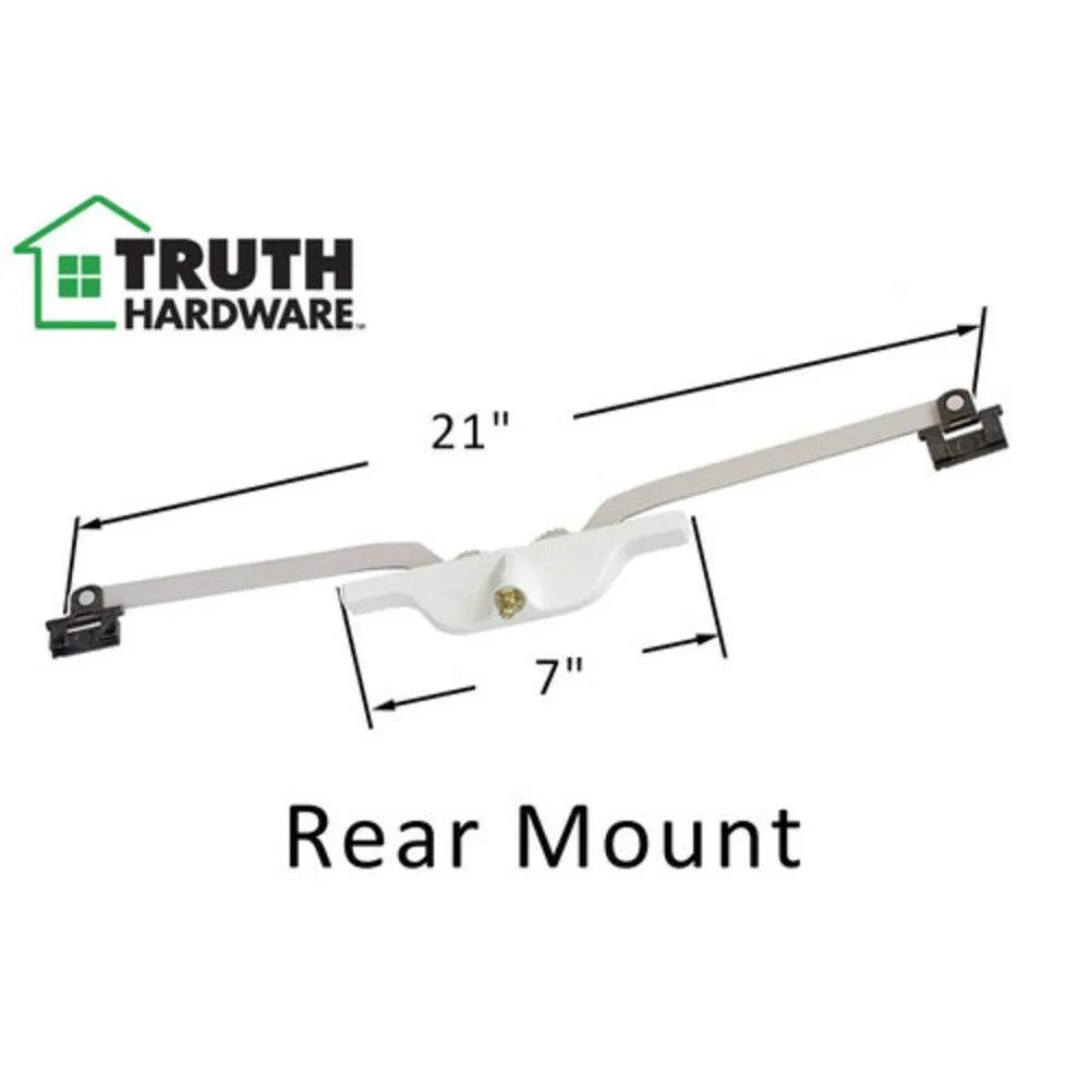 Truth Hardware Rear Mount 20-1/4" Pivot Shoe Roto Awning Window Operator - White